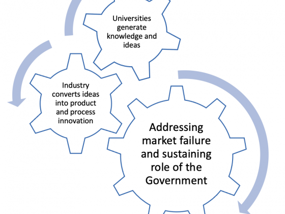 For leveraging Triple Helix model, we need to direct collaboration between the Government, Industry and Universities along the pathway of the evolution of targeted products and processes.