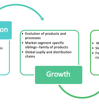 Product lifecycle management faces the challenges of systematically addressing issues arising at different stages such development, introduction, growth, maturity and decline.
