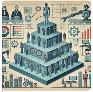 Disappearing middle jobs has been due to ease of automation and education and training earned codified knoweldeg and skills of college graduates