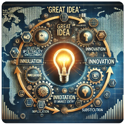 From cloning to innovating surfaces the reality that irrespective of the greatness of the idea and patent barrier, followers will enter to take a piece of the profit-making opportunity in innovation race.