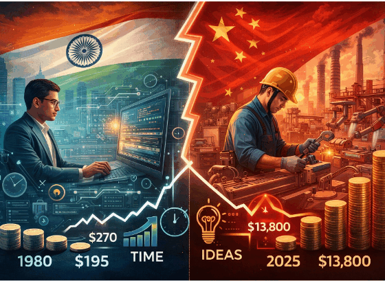 Why Time-Based Growth Failed India and Idea-Based Growth Lifted China
