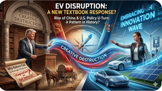 Nations fail in econimic prosperity due to resistance to creative destructions terming them as threat